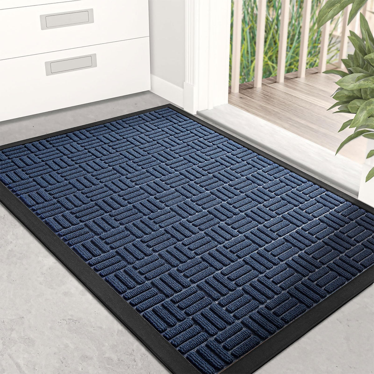 Dexi Door Mat Front Indoor Outdoor Doormat,Small Heavy Duty Rubber Outside Floor Rug For Entryway Patio Patio Waterproof Low-Pro