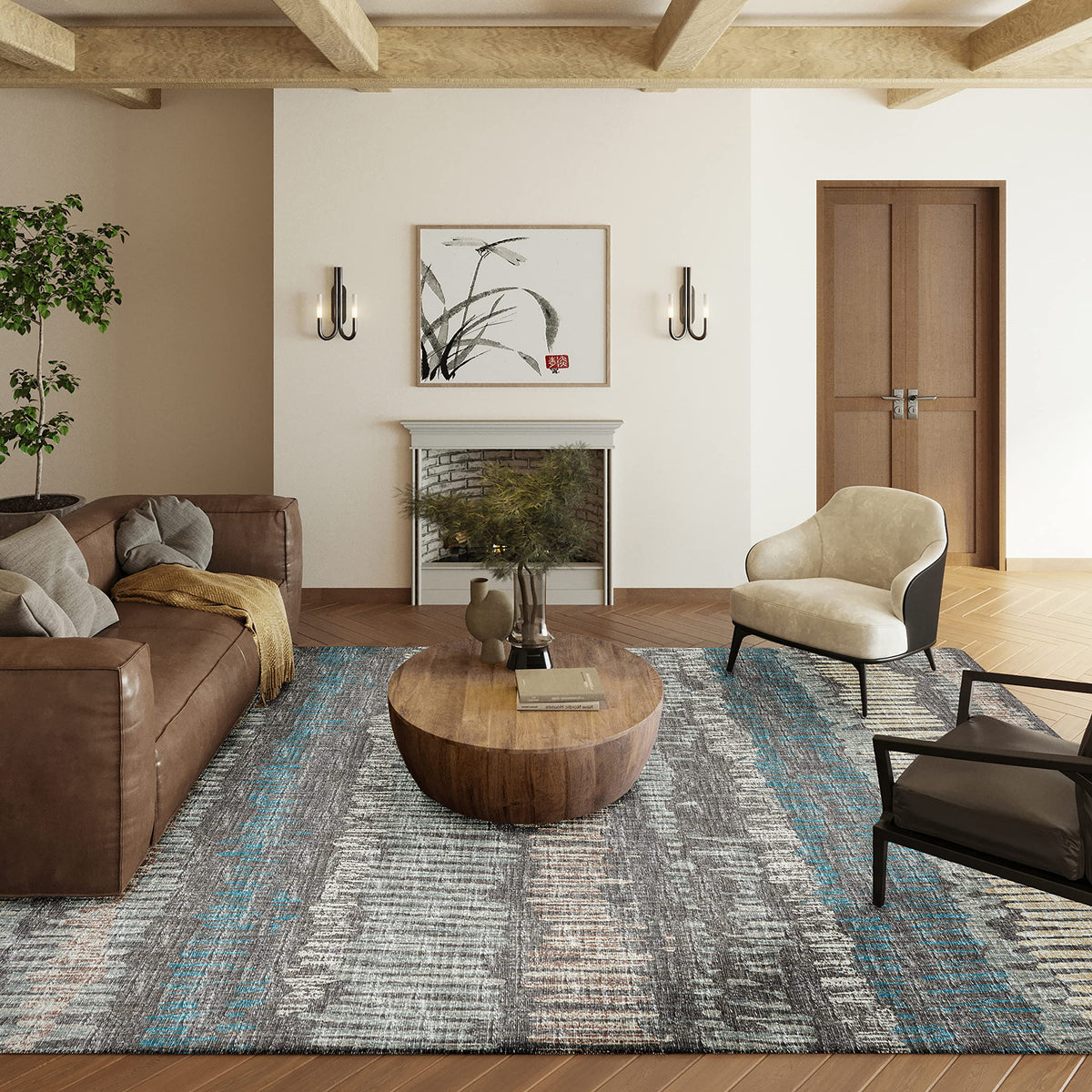Addison Rugs Rylee Ary34 Grey Washable 8' X 10' Indoor Outdoor Area Rug, Easy Clean, Machine Washable, Non Shedding, Bedroom, Entry, Living Room, Dining Room, Kitchen, Patio Rug