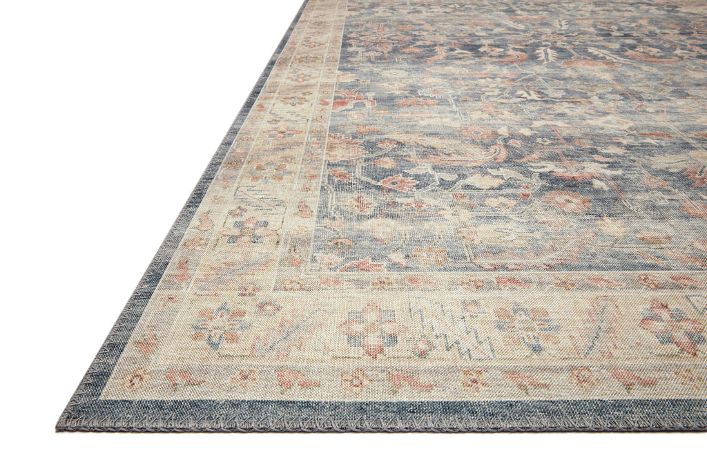 Loloi Ii Hathaway Collection Hth-02 Denim / Multi 2'-3'' X 3'-9'', .25'' Thick, Accent Rug, Soft, Durable, Printed, Modern, Low