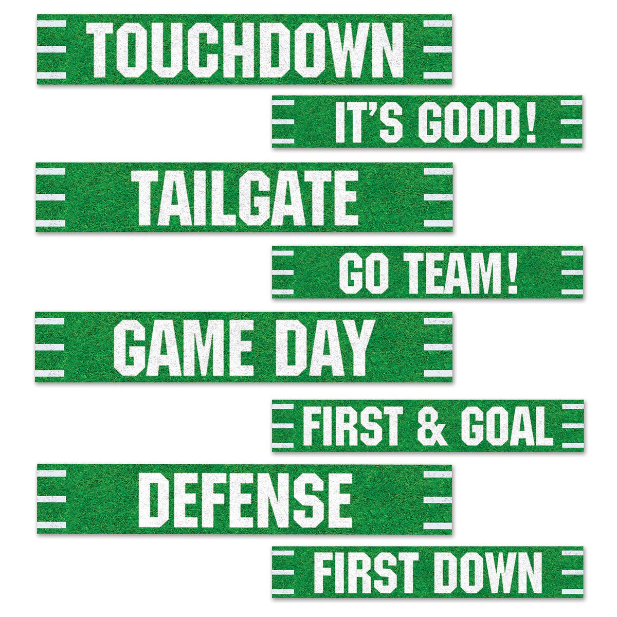 Football Street Sign Cutouts Pack of 3