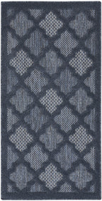 Nourison Easy Care Moroccan Navy Blue 2' X 4' Area Rug, Trellis, Easy Cleaning, Non Shedding, Bed Room, Living Room, Dining Room, Backyard, Deck, Patio (2X4)