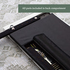 Edenbrook Hawthorne Faux Leather Headboard - Modern -Adjustable Height - Buttonless Tufting, Full/Full Xl, Brown