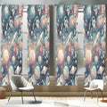 Ambesonne Outer Space Window Curtains Pack of 2, Dreamy Cartoon Galaxy with Starry Clouds Planets Astronauts Rockets, Lightweigh