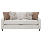 Coaster Christine Chenille Upholstered Cushion Back Sofa Beige