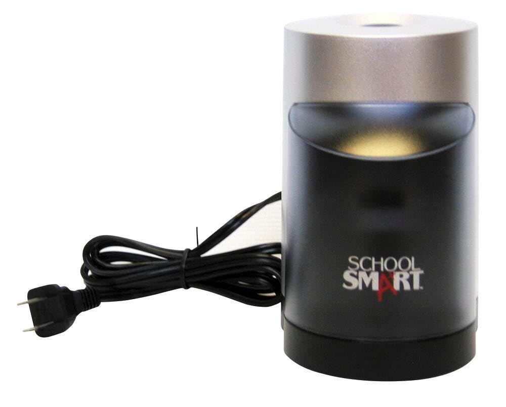 School Smart Electric Pencil Sharpener, Vertical, Metal, 1 Pack, Black and Grey, Model 084437