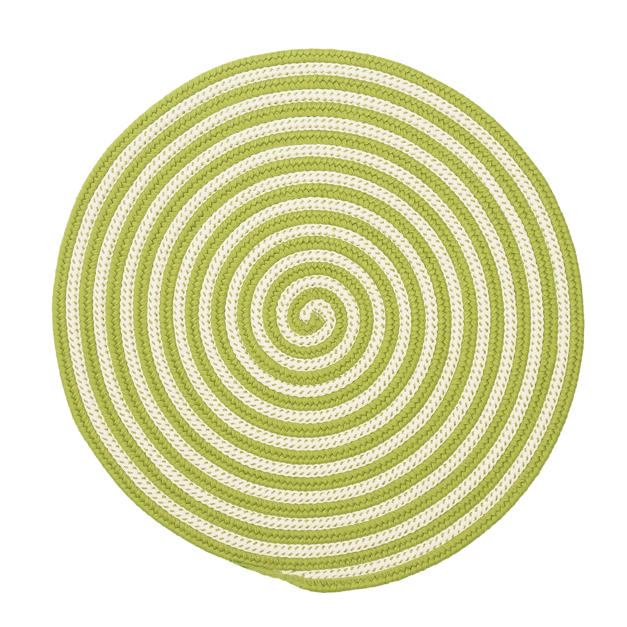 Colonial Mills Candy Cane Rug - Green 55” X 55”