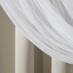 Town & Country Luxe Exclusive Home Catarina Layered Solid Room Darkening Blackout And Sheer Grommet Top Curtain Panel Pair, 52X6