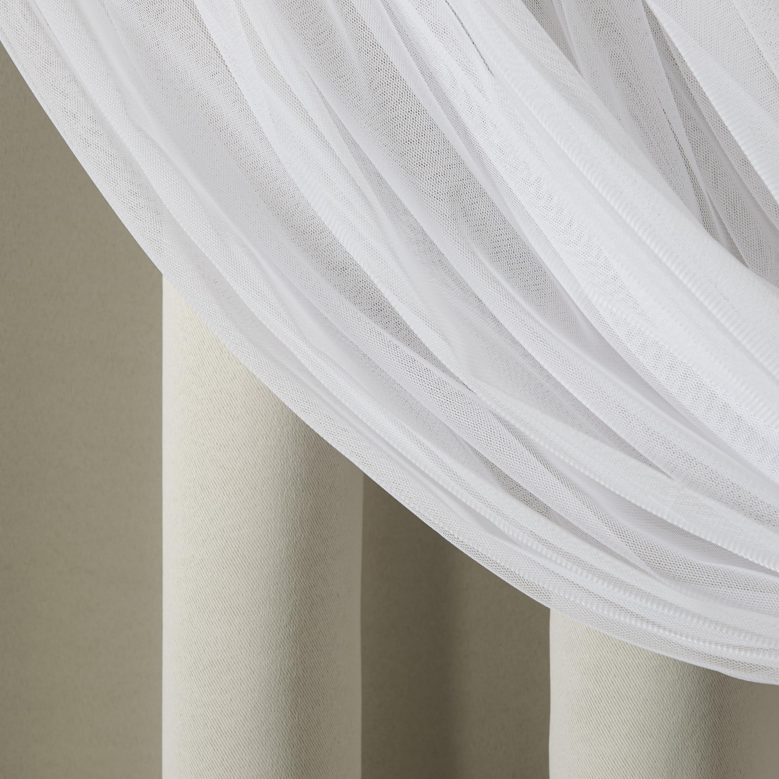 Town & Country Luxe Exclusive Home Catarina Layered Solid Room Darkening Blackout And Sheer Grommet Top Curtain Panel Pair, 52X6