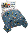 Jay Franco Hogwarts Is My Home 5 Piece Full Bed Set (Offical Harry Potter Product), Blue
