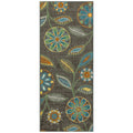Maples Rugs Reggie Floral Runner Rug Non Skid Washable Hallway Entry Carpet [Made in USA], Multi, 2 x 5