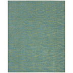 Nourison Essentials Indoor/Outdoor Blue Green 7' X 10' Area -Rug, Easy -Cleaning, Non Shedding, Bed Room, Living Room, Dining Room, Backyard, Deck, Patio (7X10)