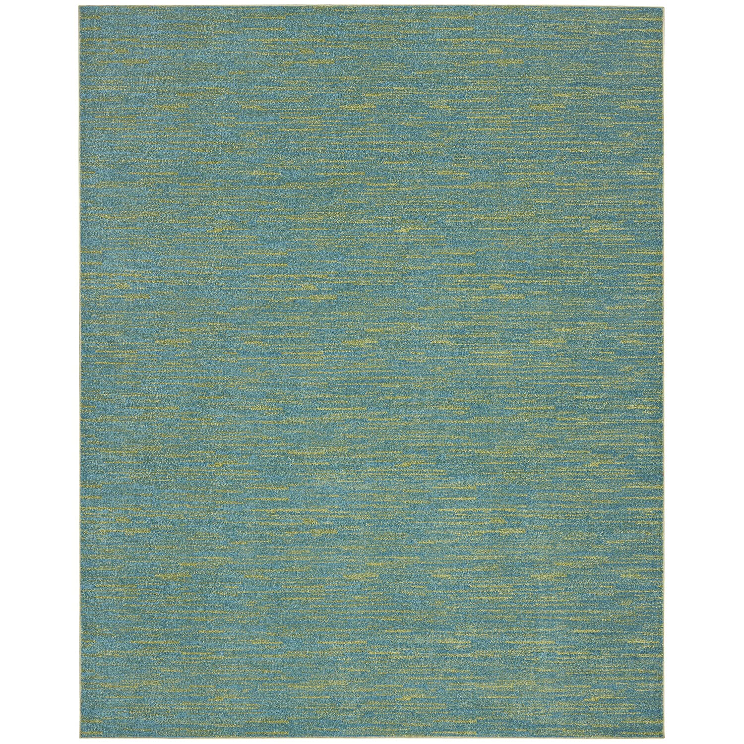 Nourison Essentials Indoor/Outdoor Blue Green 7' X 10' Area -Rug, Easy -Cleaning, Non Shedding, Bed Room, Living Room, Dining Room, Backyard, Deck, Patio (7X10)