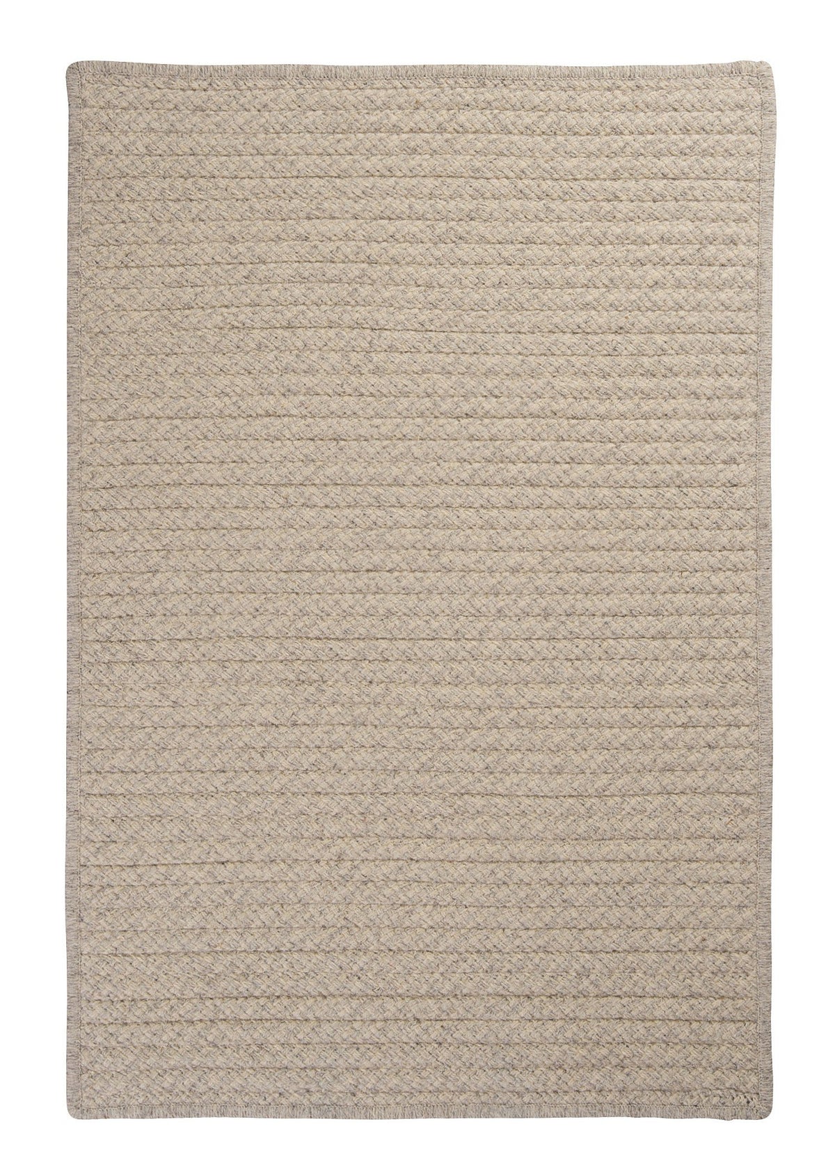 Natural Wool Houndstooth Square Rug, 10-Feet, Cream