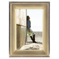 Malden International Designs 5295-46 Classic Gold Metal With Silver Beads 2-Tone Picture Frame, 4x6, Gold