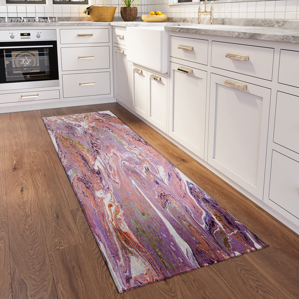 Addison Rugs Karina Akc36 Taffy 2'3&quot; X 7'6&quot; Indoor Outdoor Runner Rug, Easy Clean, Machine Washable, Non Shedding, Bedroom, Entry, Living Room, Dining Room, Kitchen, Patio Rug