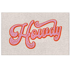 Supwhd Preppy Pink Howdy Door Mats Outdoor - Pink Welcome Mat Outdoor, Western Front Door Mat, Western Door Mat Doormat Outdoor