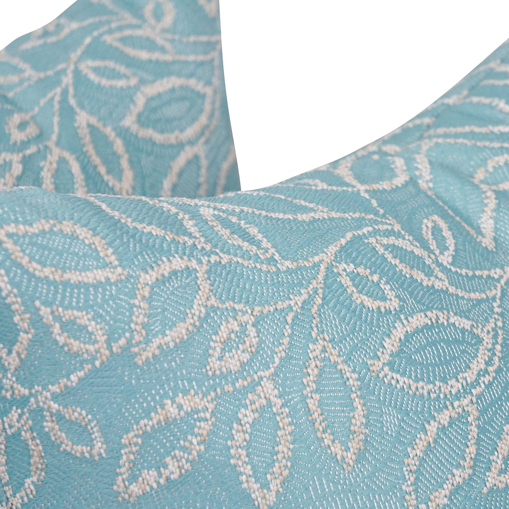 Blazing Needles Square Polyester Jacquard Throw Pillows, 17", Florian Caribb 2 Count