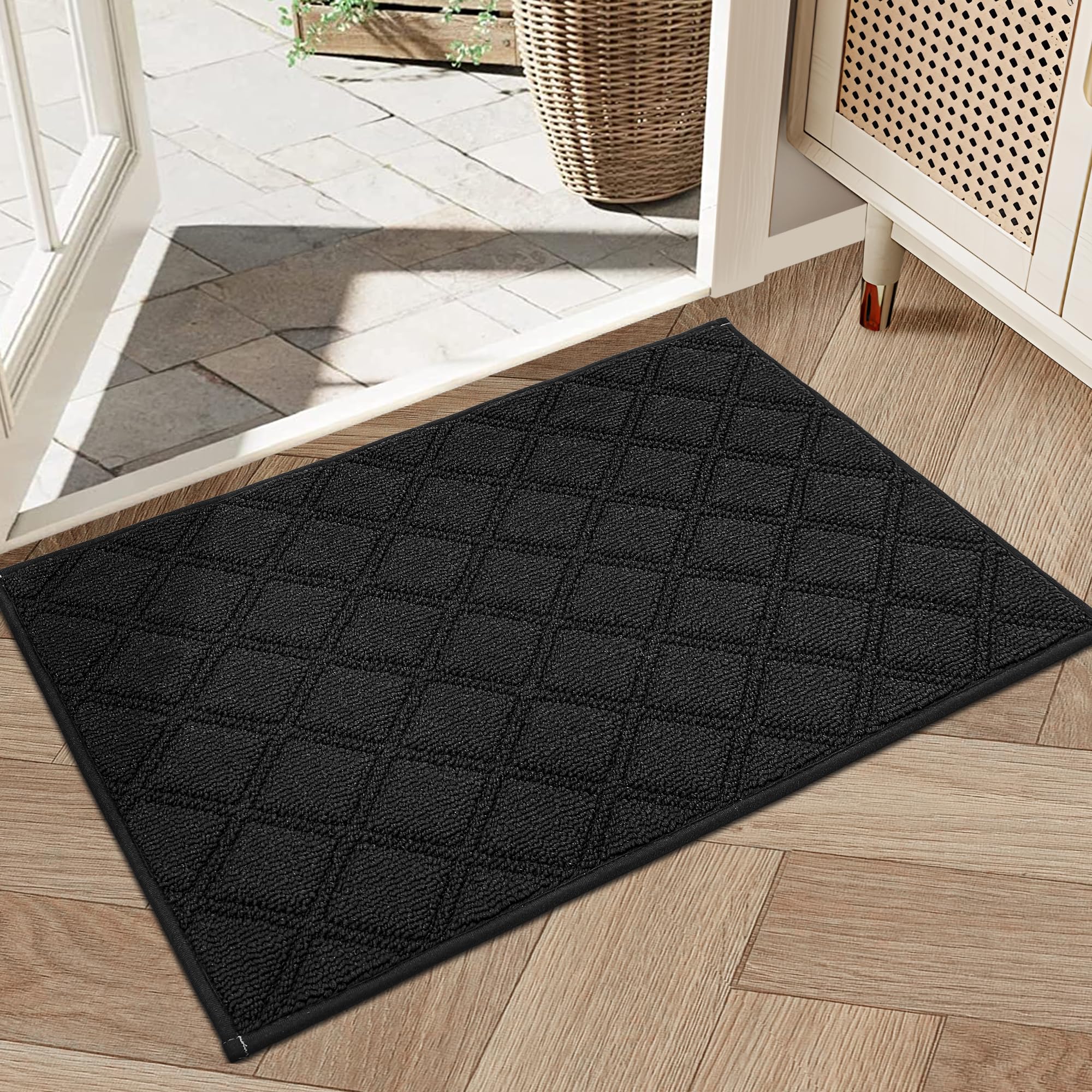 Beqhause Dirt Trapper Door Mat 20' X 32', Non-Slip Washable Doormats Welcome Mat, Dirt Resistant And Absorbent Entrance Mat, L