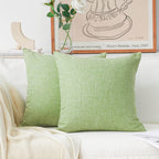 Home Brilliant 24X24 Pillow Covers Sage Decorative Pillows For Bed Burlap Solid Linen Euro Sham Covers Sage Cushion Covers For B