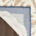 Nourison Aloha Indoor-Outdoor Blue Grey 2'8' X 4' Area Rug, Easy Cleaning, Non Shedding, Bed Room, Living Room, Dining Room, Ba