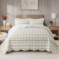 Honeilife Quilt Sets King Size - Floral Bedspreads For King Bed, 3-Piece Wildflower Coverlets, Botanical Bed Cover King Quilt Be