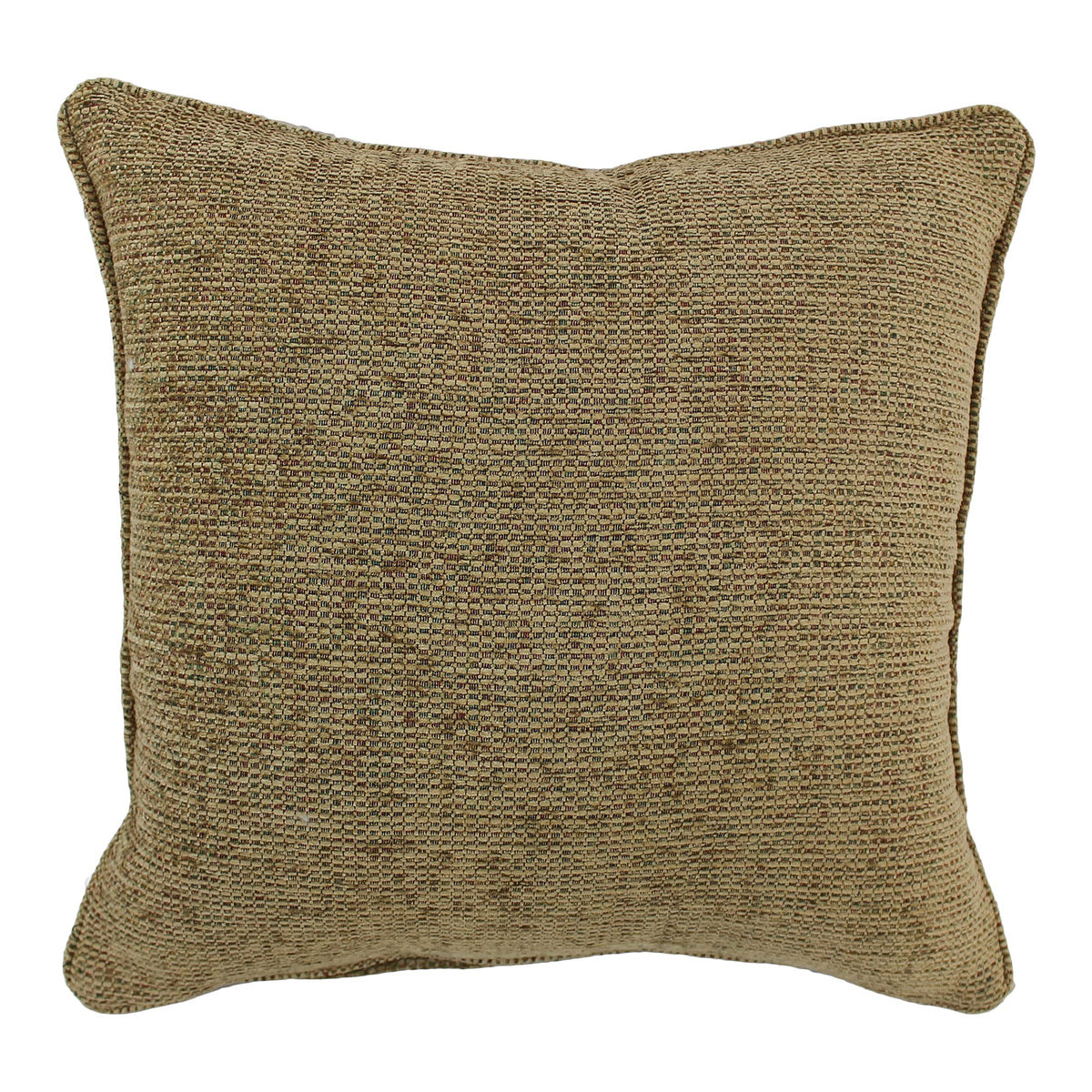 Blazing Needles Corded Square Jacquard Chenille Throw Pillow, 18&quot;, Macaroon