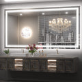 Keonjinn LED Bathroom Mirror 72 x 36 with Backlit and Frontlit, Large Stepless 3 Colors Temperature & Dimmable Vanity Mirror, UL