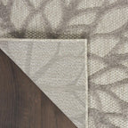 Nourison Aloha Indoor/Outdoor Floral Silver Grey 3'6' X 5'6' Area Rug, (4' X 6')