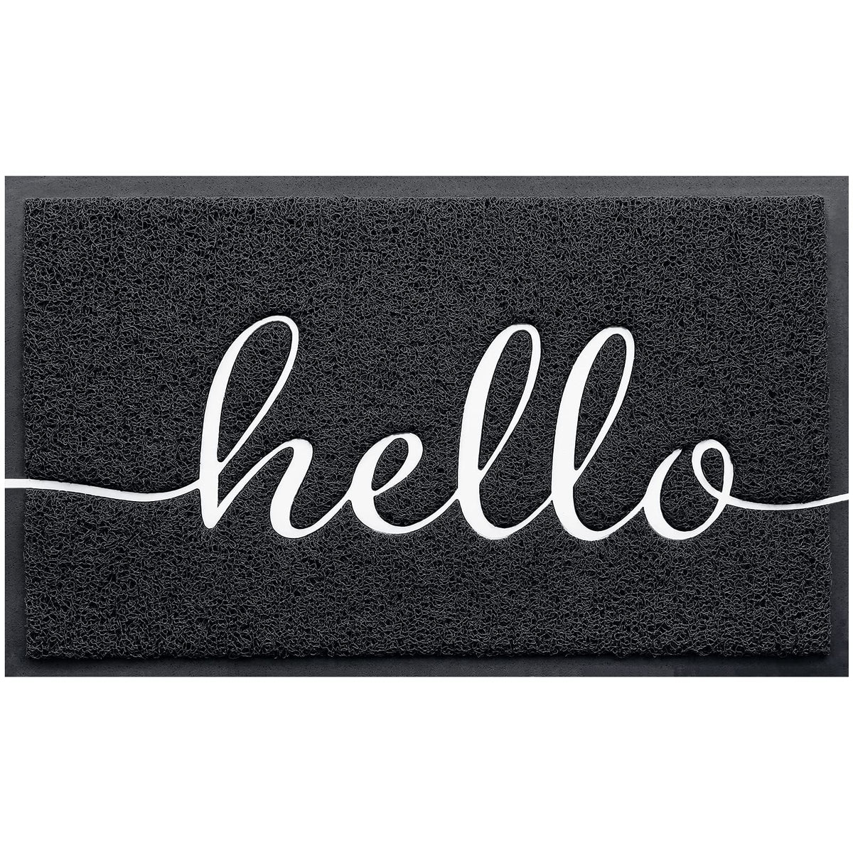 Beneathyourfeet Door Mat (36'X24',Black) Durable Welcome Mat Low Profile Floor Mat Front Doormat Indoor Outdoor Door Rug Non S