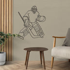 Hosley Ice Hockey Metal Wall D  Cor 29.25 Inch High. Ideal Gift For The Ice Hockey Sports Enthusiast Teacher Dorm Den Home Weddi