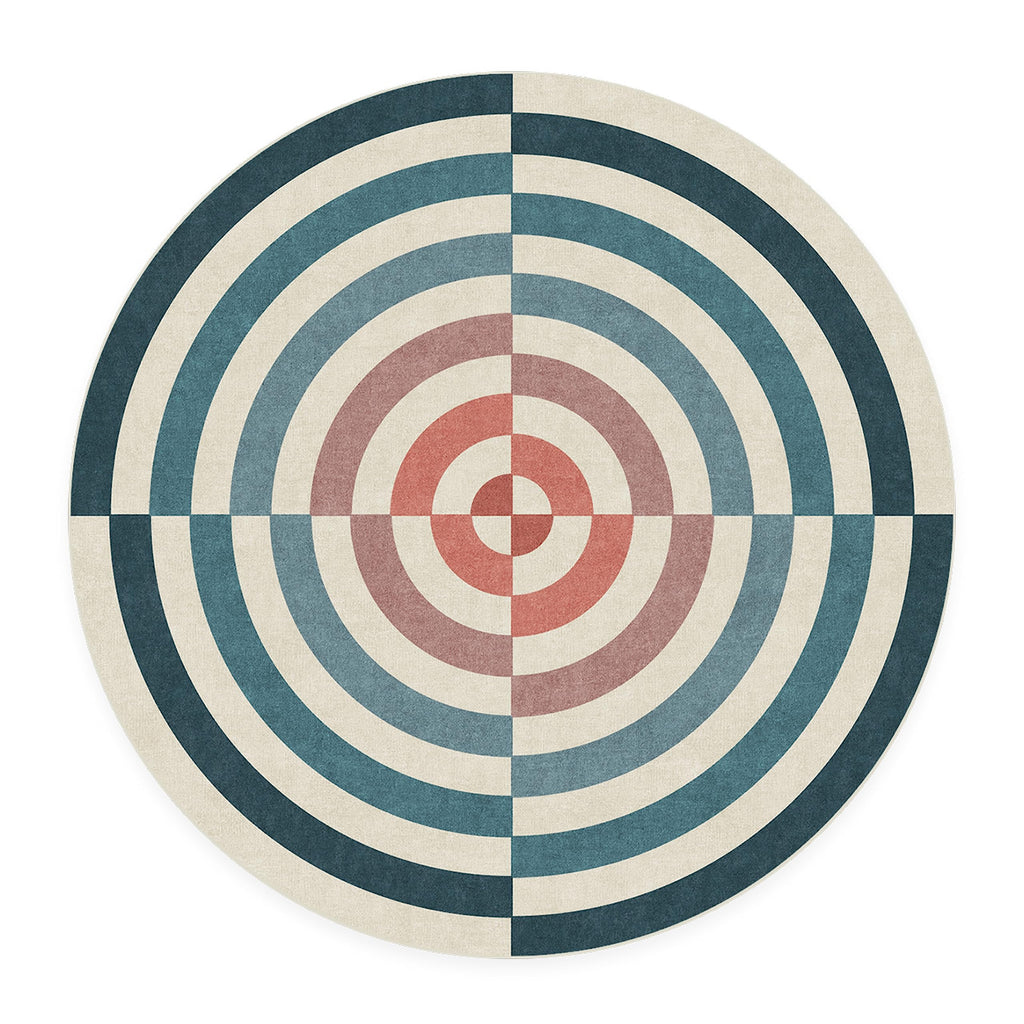 RUGGABLE x Jonathan Adler Round Rug - Perfect Modern Non-Slip & Washable Rug, Ideal for Living Room, Bedroom, Kitchen - Aestheti