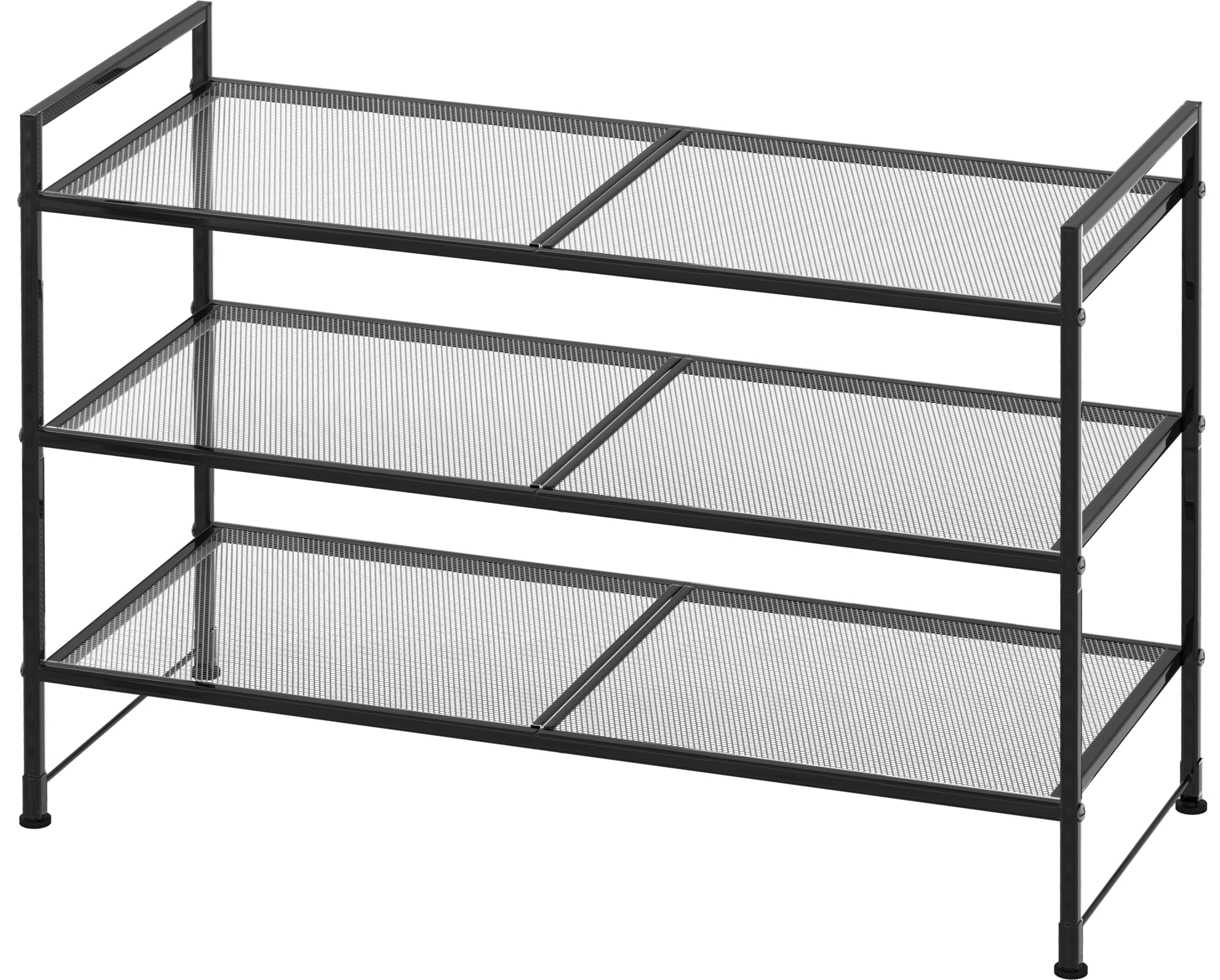 Simple Houseware Stackable Mesh Shoe Rack, Black