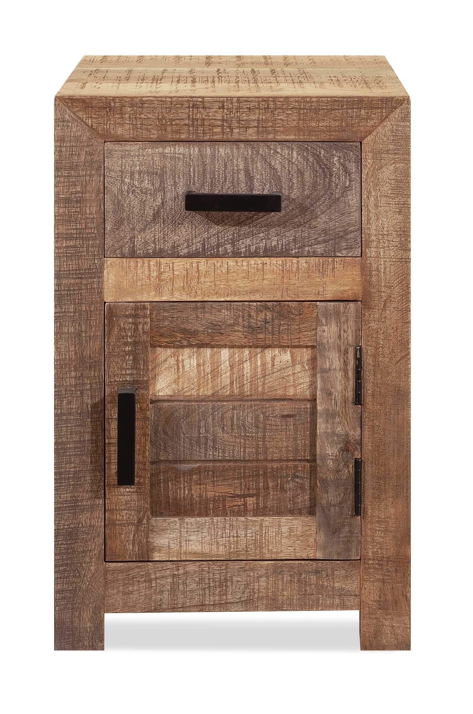 HomeRoots 26' Solid Wood End Table with Drawer