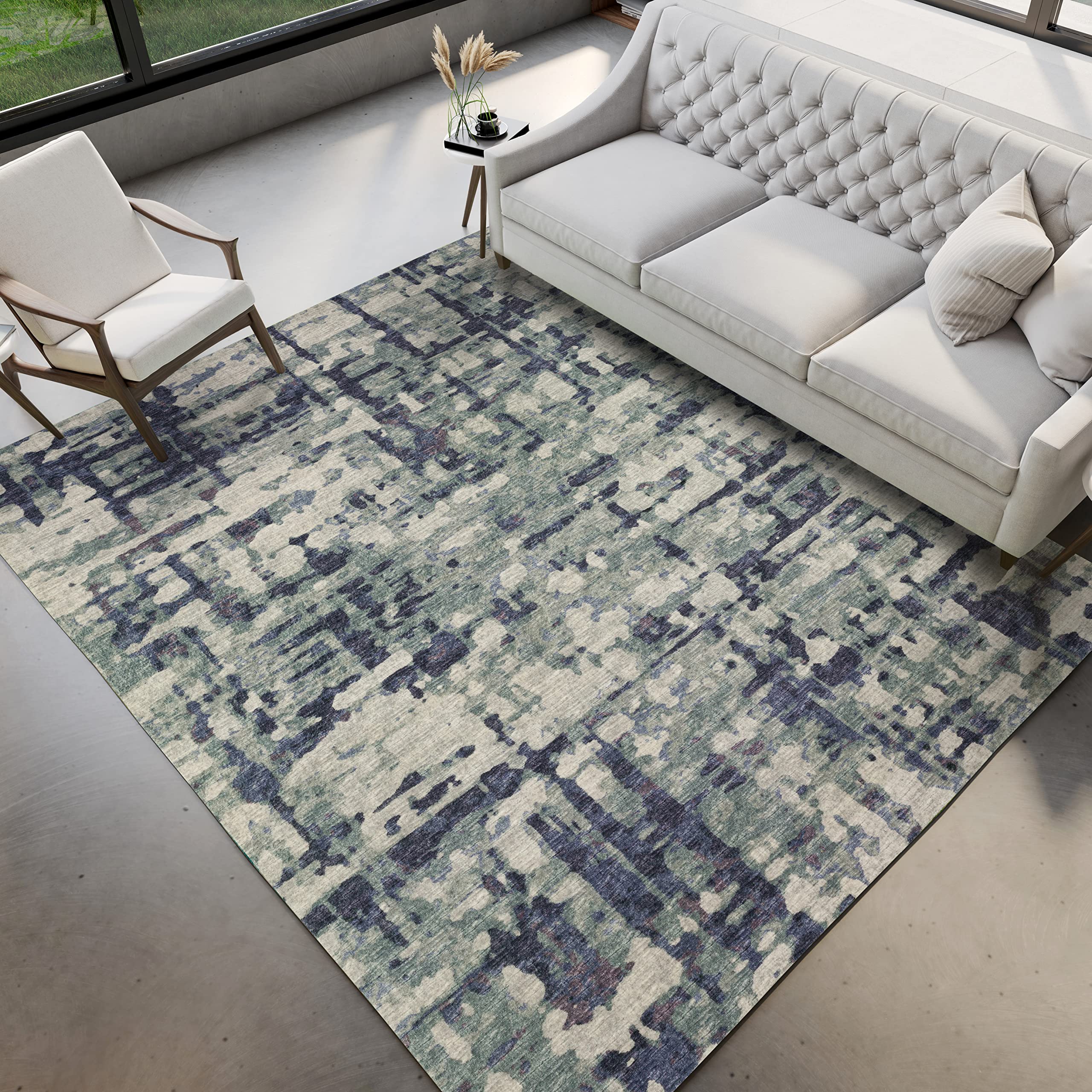 Dalyn Rugs Brisbane Br5 Modern Camouflage Eggplant 5' X 7'6"