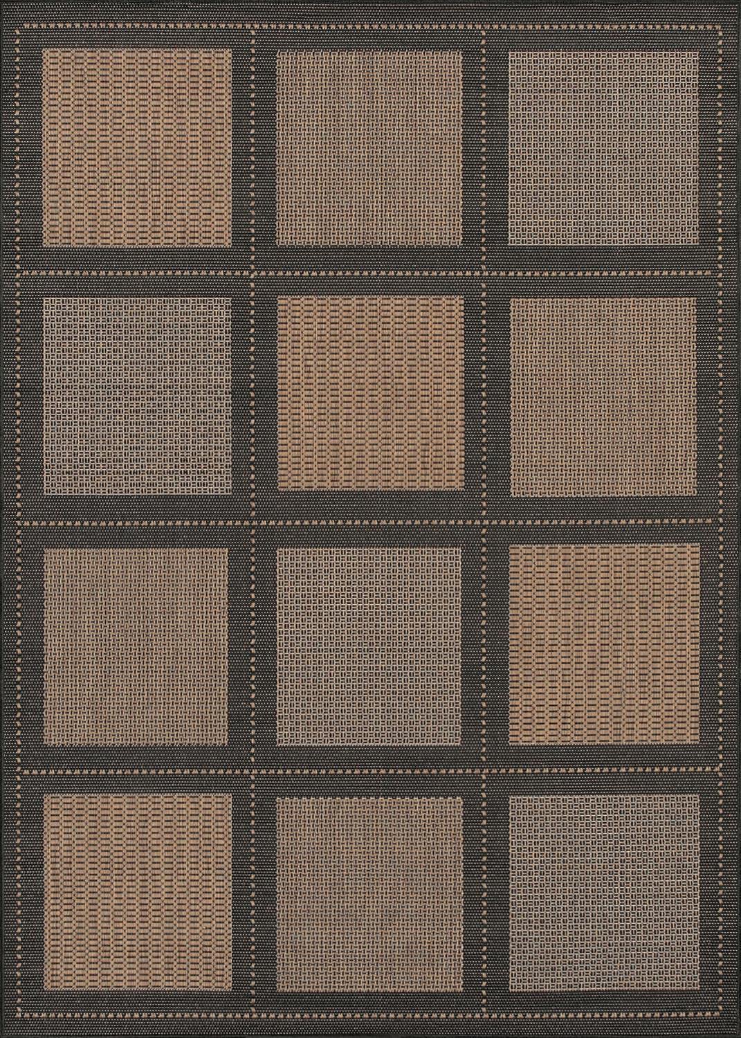 Couristan 1043/2500 Recife Summit 3-Feet 9-Inch by 5-Feet 5-Inch Rug, Cocoa Black