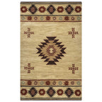 Rizzy Home Alora Decor Ryder 3' X 5' Tribal Khaki/Brown/Burgundy/Sage Hand-Tufted Area Rug