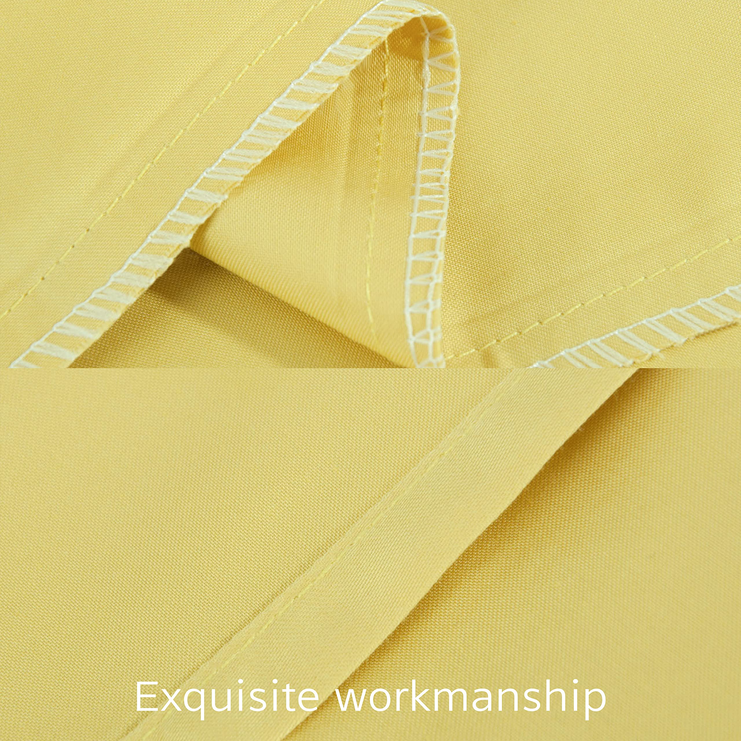 Ntbay 500 Thread Count 100% Egyptian Cotton King Pillowcases, Super Soft And Breathable Envelope Closure Pillow Cases, 20X36 Inches, Mustard Yellow