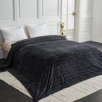 Serenhom Soft Cozy 120X120 Inches Seamless Oversized King Fleece Blanket, 3D Jacquard Decorative Giant 10'X10' California King B