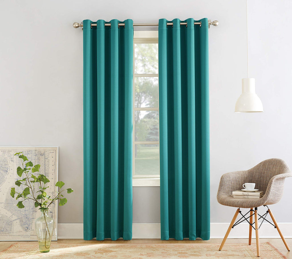 Sun Zero Becca Energy Efficient Grommet Curtain Panel, 40'' X 95'', Marine