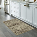 Maples Rugs Distressed Lexington Kitchen Rugs Non Skid Accent Area Floor Mat [Made in USA], 26 x 310, Brown/Neutral
