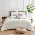 Levtex Home - Mills Waffle Cream Duvet Cover Set - Twin Duvet Cover + One Standard Pillow Case - Cream Waffle Weave - Duvet Cove