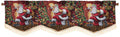 Violet Linen Decorative Christmas Santa Claus Design Tapestry 60' X 15' Window Valance
