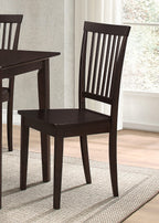Coaster FINE Furniture CO- 5 Pc Dining Set, Cappuccino Wood
