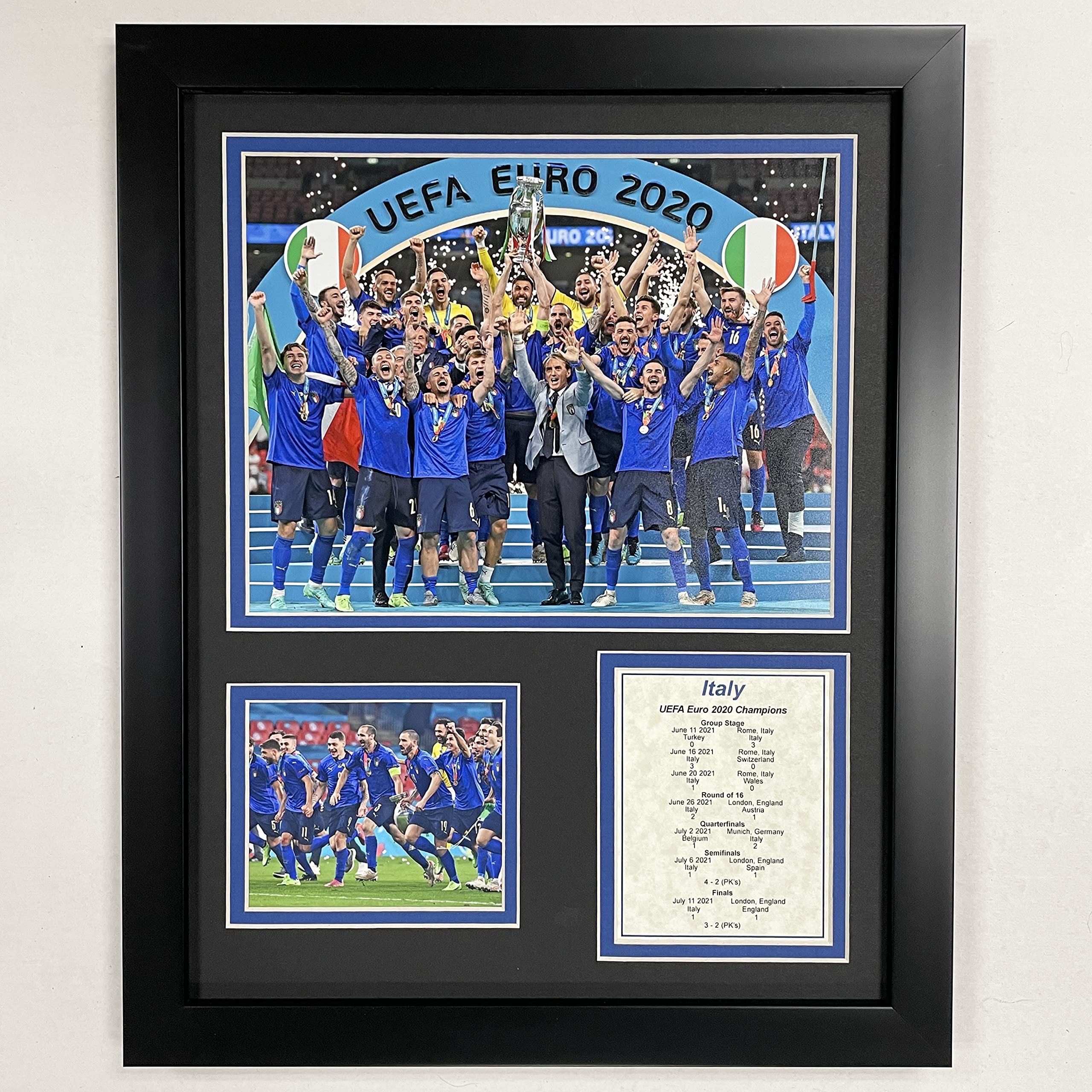 Legends Never Die, Inc. Italy | 2020 UEFA European Championship Winners | 12x15 Framed Photo Collage