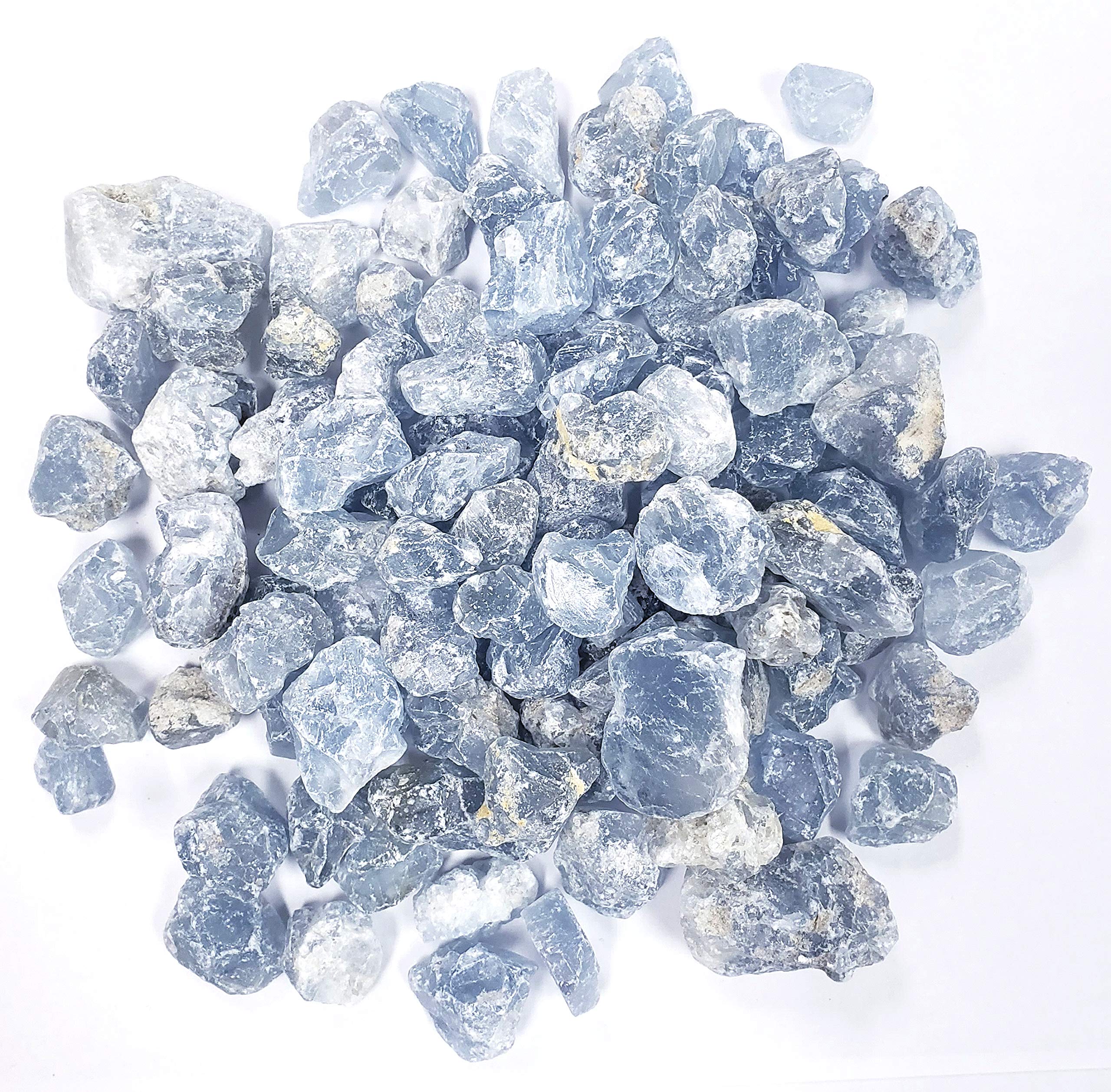 MINERALUNIVERSE 1/2 LB Celestite Crystal Rough Stones - Celestine Natural Stones - Raw Rocks Perfect for Cabbing, Tumbling, Lapi
