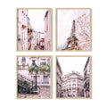 HAUS AND HUES Pink Paris Wall Decor Set of 4 Paris Wall Art and Paris Themed Bedroom Decor  Paris Decor for Bedroom, Paris Poste