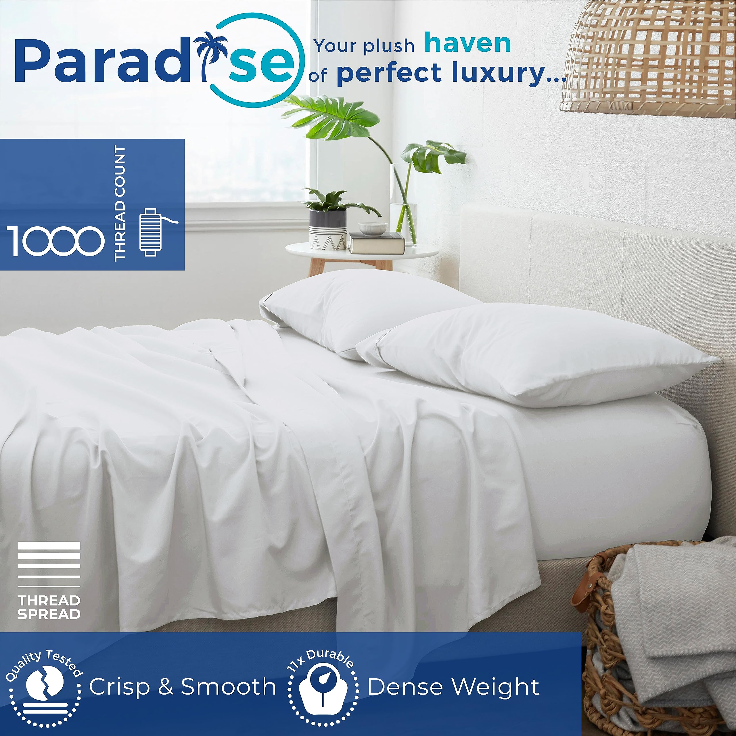 Thread Spread Luxury Egyptian Cotton Twin Fitted Sheet Only - 1000-Thread-Count 22' Twin Deep Pocket Fitted Sheet, Soft, Sateen Weave, Extra Long Staple Egyptian Cotton Twin Bottom Sheet - Silver Grey