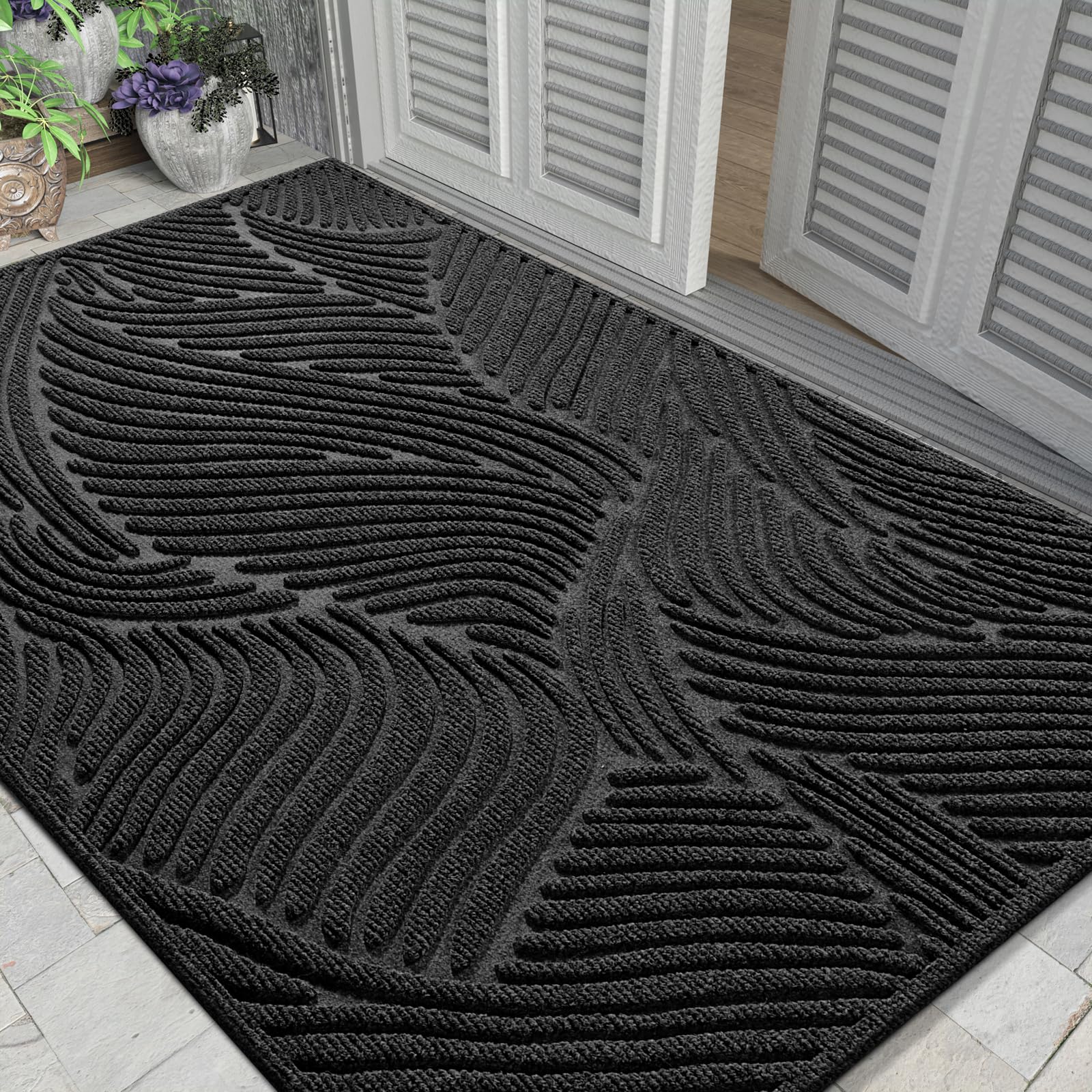 Yimobra Front Door Mat Outdoor Entrance, Large Heavy Duty 47 X 32 Inch Waterproof Patio Guard Doormat, Non-Slip Stain And Fade R