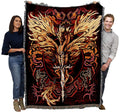 Pure Country Weavers Flame Blade Blanket By Ruth Thompson - Gift Fantasy Dragon Tapestry Throw Woven From Cotton - Made In The U