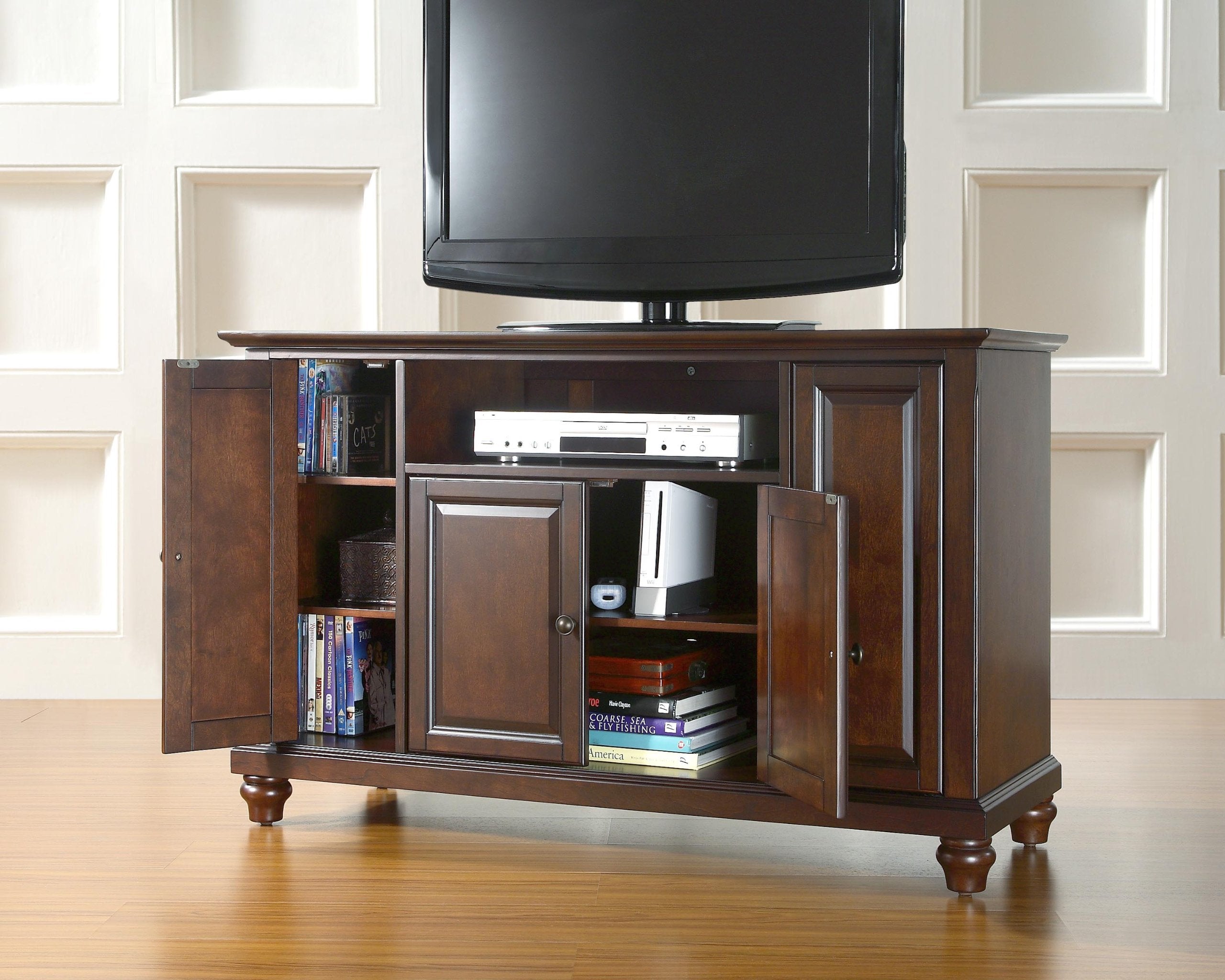 Crosley Furniture Alexandria Corner TV Stand - Thumbnail 3